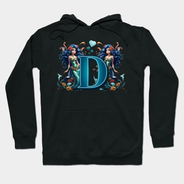 Mermaid Alphabet The Letter D Hoodie by MGRCLimon